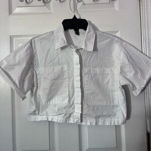 Forever 21 cropped button up shirt